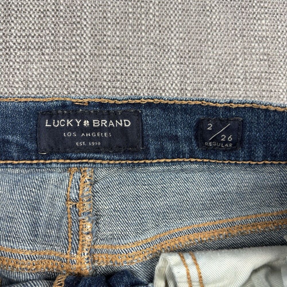 Lucky Brand Mid Rise Sweet Straight Jeans Medium Wash Blue 2/26 Regular Denim - Picture 5 of 11